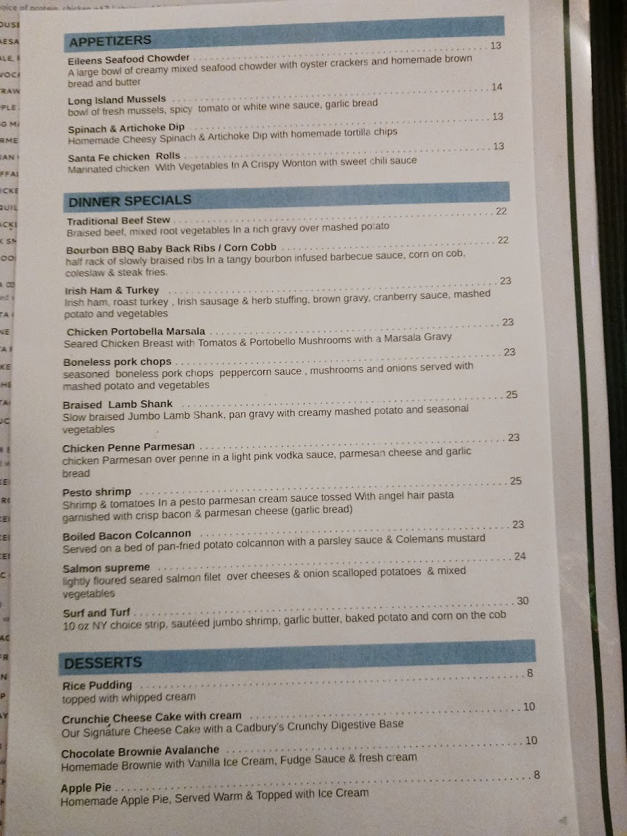 Heritage Bar & Restaurant Menu - Image 5